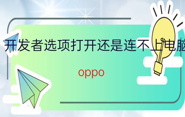 开发者选项打开还是连不上电脑 oppo reno2z连接不了电脑？